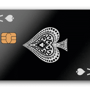 Tarjeta de pago metálica A de corazones