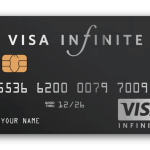 Tarjeta de pago metálica Visa Infinite